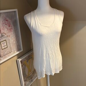 Vintage White Sleeveless Tank Top